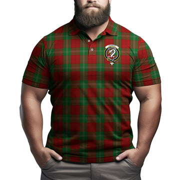 Lennox Tartan Men's Polo Shirt with Family Crest