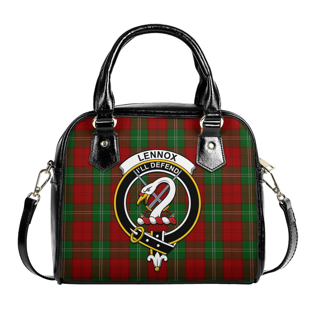 Lennox Tartan Shoulder Handbags with Family Crest One Size 6*25*22 cm - Tartanvibesclothing