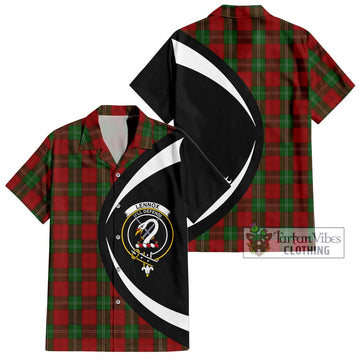 Lennox Tartan Short Sleeve Button Up with Family Crest Circle Style Kid - Tartan Vibes Clothing