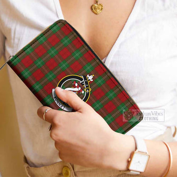 Lennox Tartan Women's Leather Wallet with Family Crest