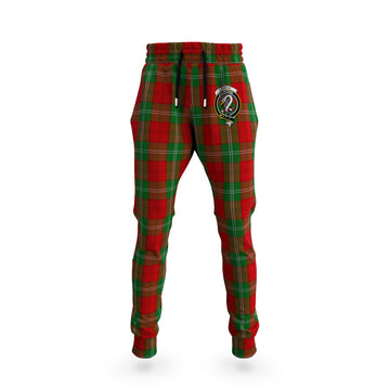 Lennox Tartan Joggers Pants with Family Crest