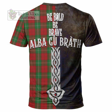 Lennox Tartan Family Crest T-Shirt Alba Gu Brath Be Brave Lion Ancient Style