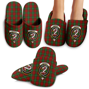Lennox Tartan Home Slippers with Family Crest