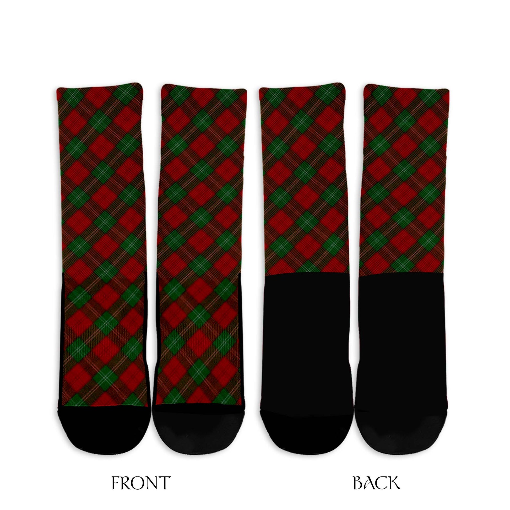 Lennox Tartan Crew Socks Cross Tartan Style - Tartanvibesclothing