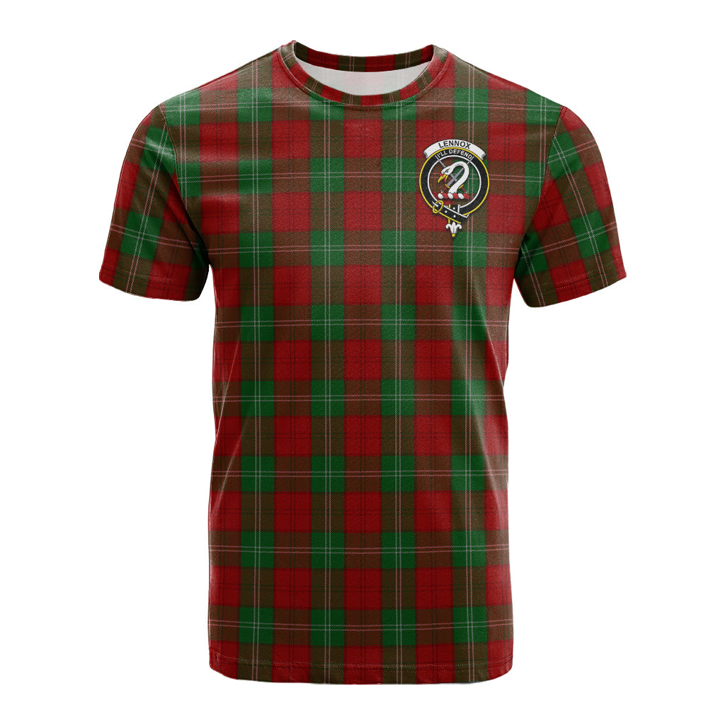 Lennox Tartan T-Shirt with Family Crest - Tartan Vibes Clothing