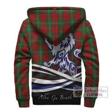 Lennox Tartan Sherpa Hoodie with Alba Gu Brath Regal Lion Emblem