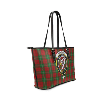Lennox Tartan Leather Tote Bag with Family Crest