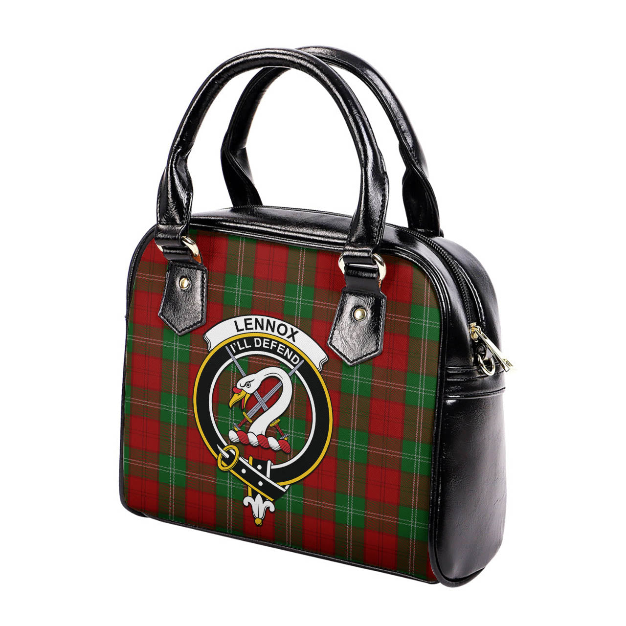 Lennox Tartan Shoulder Handbags with Family Crest - Tartan Vibes Clothing