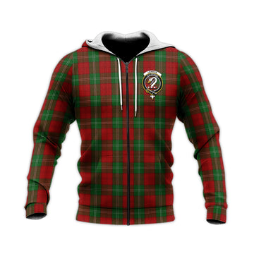 Lennox Tartan Knitted Hoodie with Family Crest