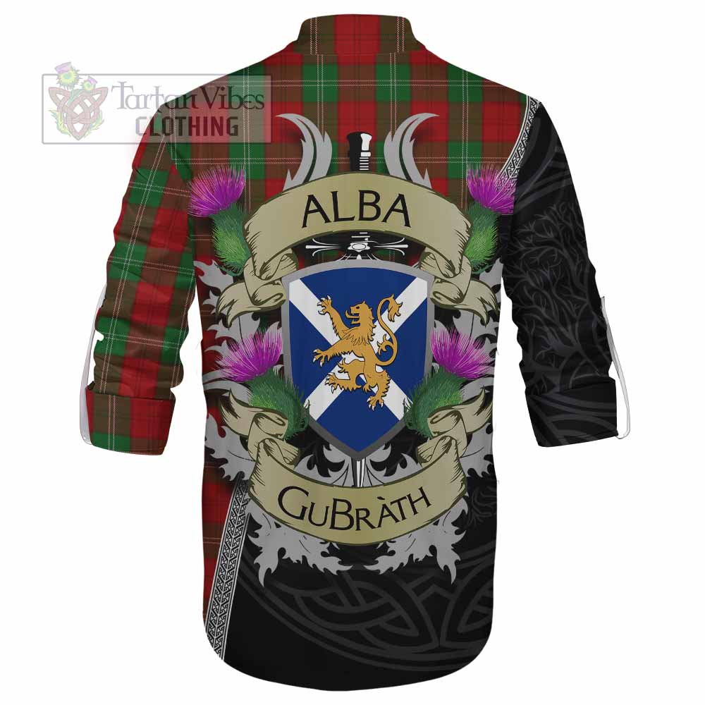 Tartan Vibes Clothing Lennox Tartan Family Crest Ghillie Kilt Shirt Lion Rampant Royal Thistle Shield Celtic Inspired