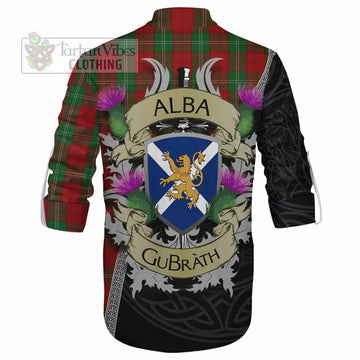 Tartan Vibes Clothing Lennox Tartan Family Crest Ghillie Kilt Shirt Lion Rampant Royal Thistle Shield Celtic Inspired