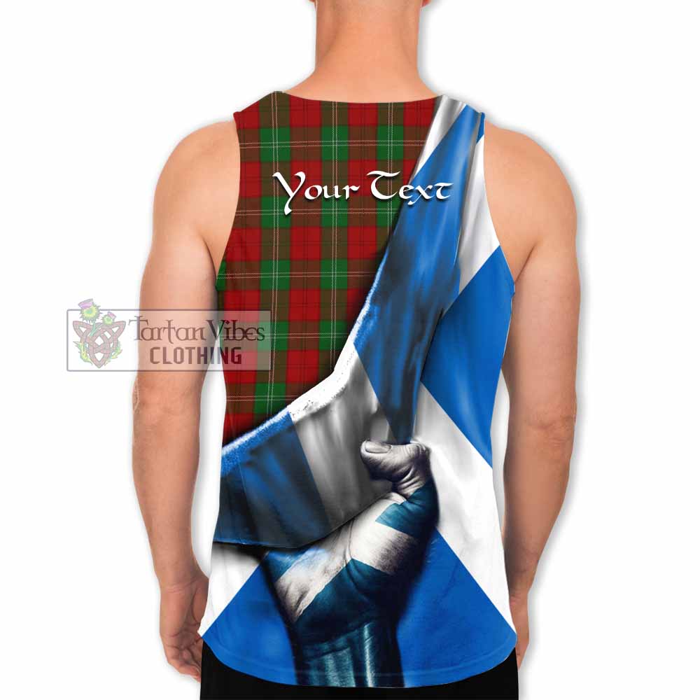 Tartan Vibes Clothing Lennox Tartan Men's Tank Top with Family Crest Scotland Patriotic Style