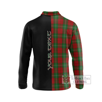 Lennox Tartan Long Sleeve Polo Shirt with Family Crest and Half Of Me Style - Tartanvibesclothing Shop