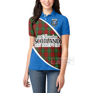 Tartan Vibes Clothing Lennox Family Crest Tartan Women's Polo Shirt Celebrate Saint Andrew's Day in Style