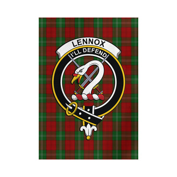 Lennox Tartan Garden Flag with Family Crest