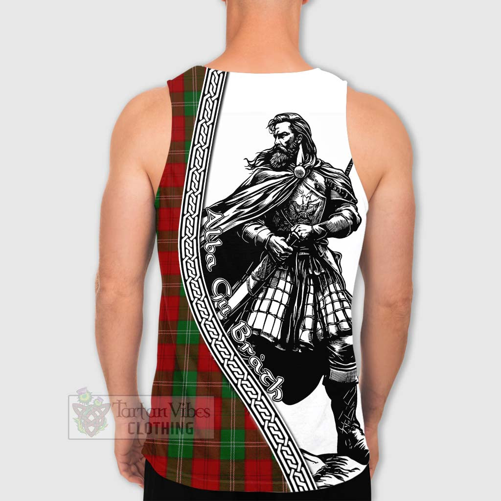 Tartan Vibes Clothing Lennox Tartan Clan Crest Men's Tank Top with Highlander Warrior Celtic Style