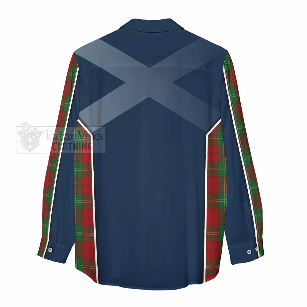 Tartan Vibes Clothing Lennox Tartan Women's Casual Shirt with Family Crest and Lion Rampant Vibes Sport Style
