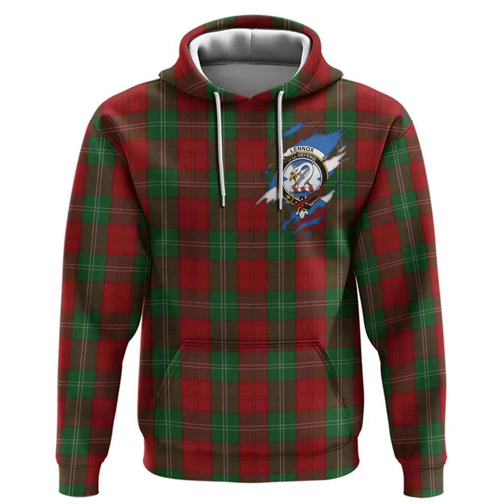 Lennox Clan Crest In Me Tartan Hoodie Scotland Flag Style