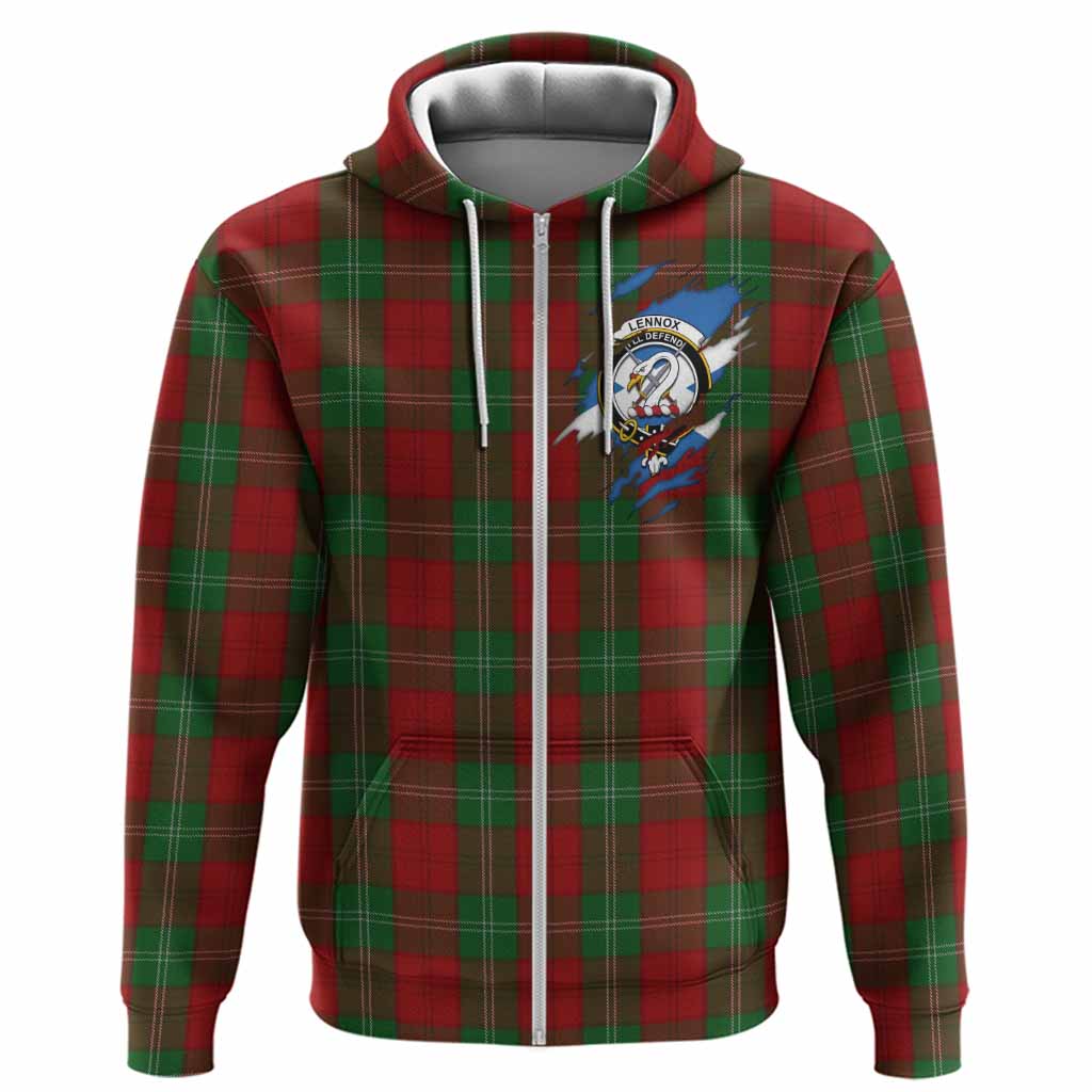 Lennox Clan Crest In Me Tartan Hoodie Scotland Flag Style