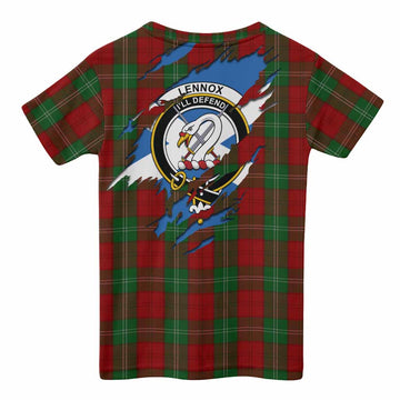 Lennox Clan Crest In Me Tartan Kid T-shirt Scotland Flag Style