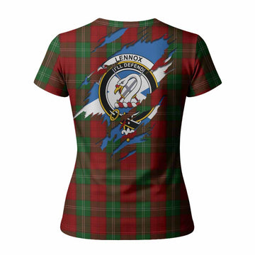 Lennox Clan Crest In Me Tartan Women T shirt Scotland Flag Style