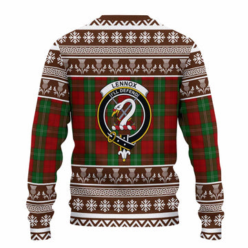 Lennox Clan Tartan Christmas Ugly Sweater with Family Crest