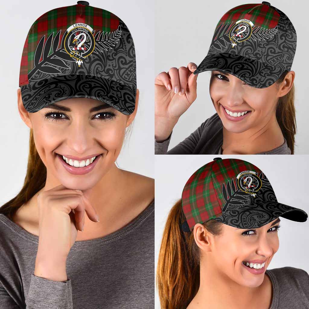 Lennox Crest Tartan Classic Cap with New Zealand Silver Fern Half Style