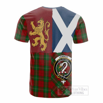 Lennox Crest Tartan Cotton T-shirt with Lion Rampant Saltire Style