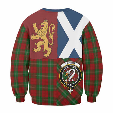Lennox Crest Tartan Sweatshirt with Lion Rampant Saltire Style