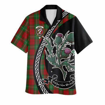 Lennox Family Crest Tartan Hawaiian Shirt Alba Thistle Inspired