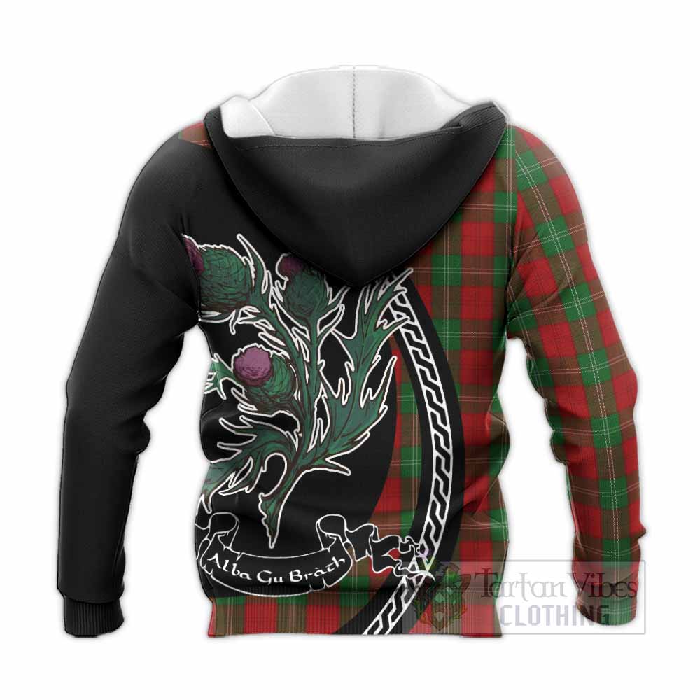 Lennox Family Crest Tartan Knitted Hoodie Alba Thistle Inspired - Tartan Vibes Clothing