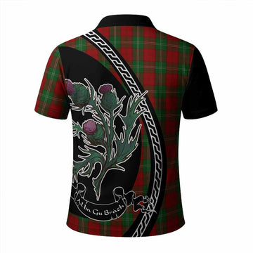 Lennox Family Crest Tartan Polo Shirt Alba Thistle Inspired