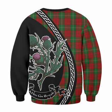 Lennox Family Crest Tartan Sweatshirt Alba Thistle Inspired