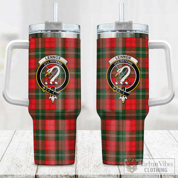 Lennox Modern Tartan and Family Crest Tumbler with Handle