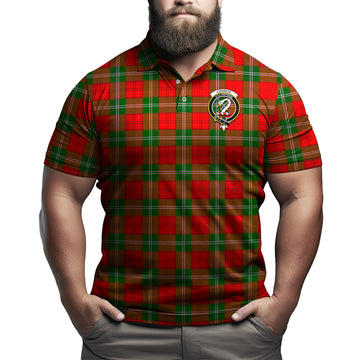 Lennox Modern Tartan Men's Polo Shirt with Family Crest
