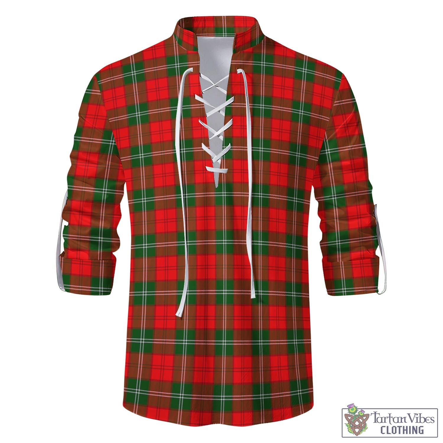 Tartan Vibes Clothing Lennox Modern Tartan Men's Scottish Traditional Jacobite Ghillie Kilt Shirt