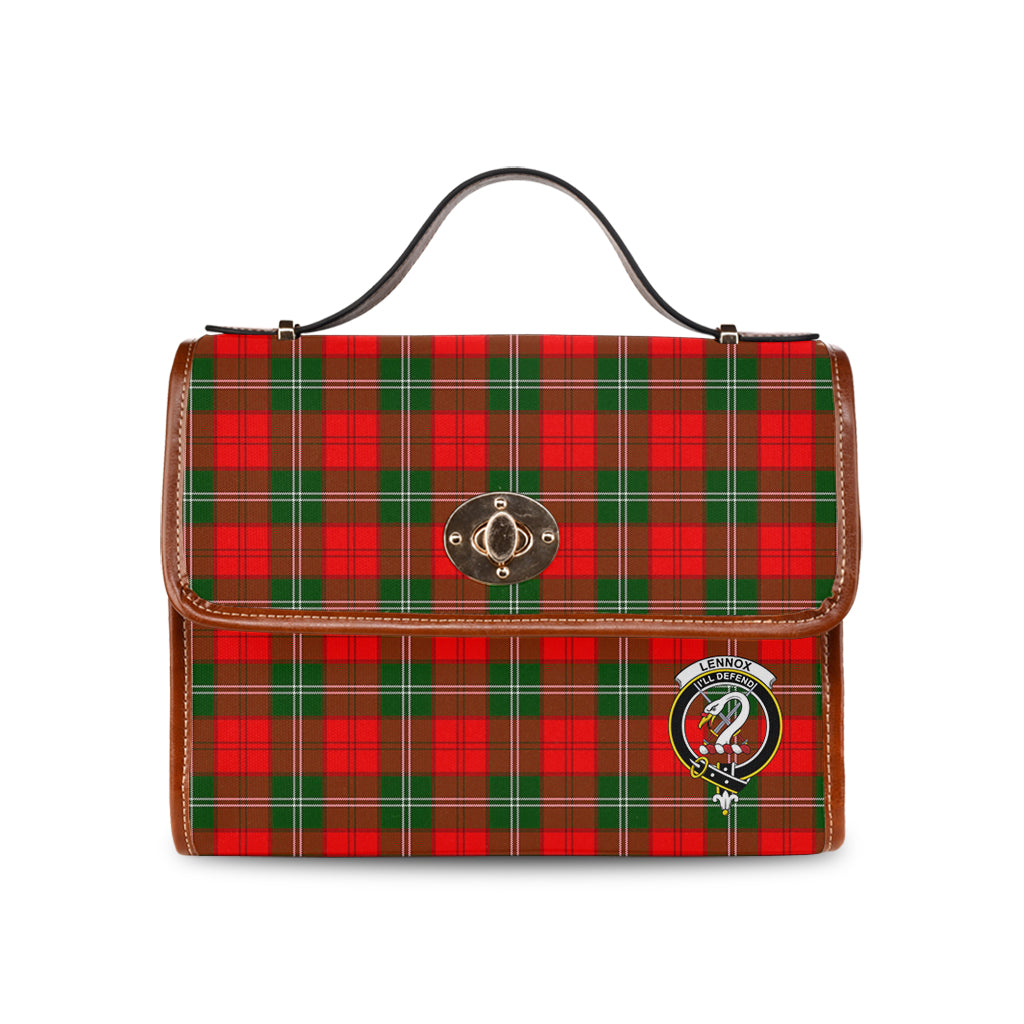 lennox-modern-tartan-leather-strap-waterproof-canvas-bag-with-family-crest