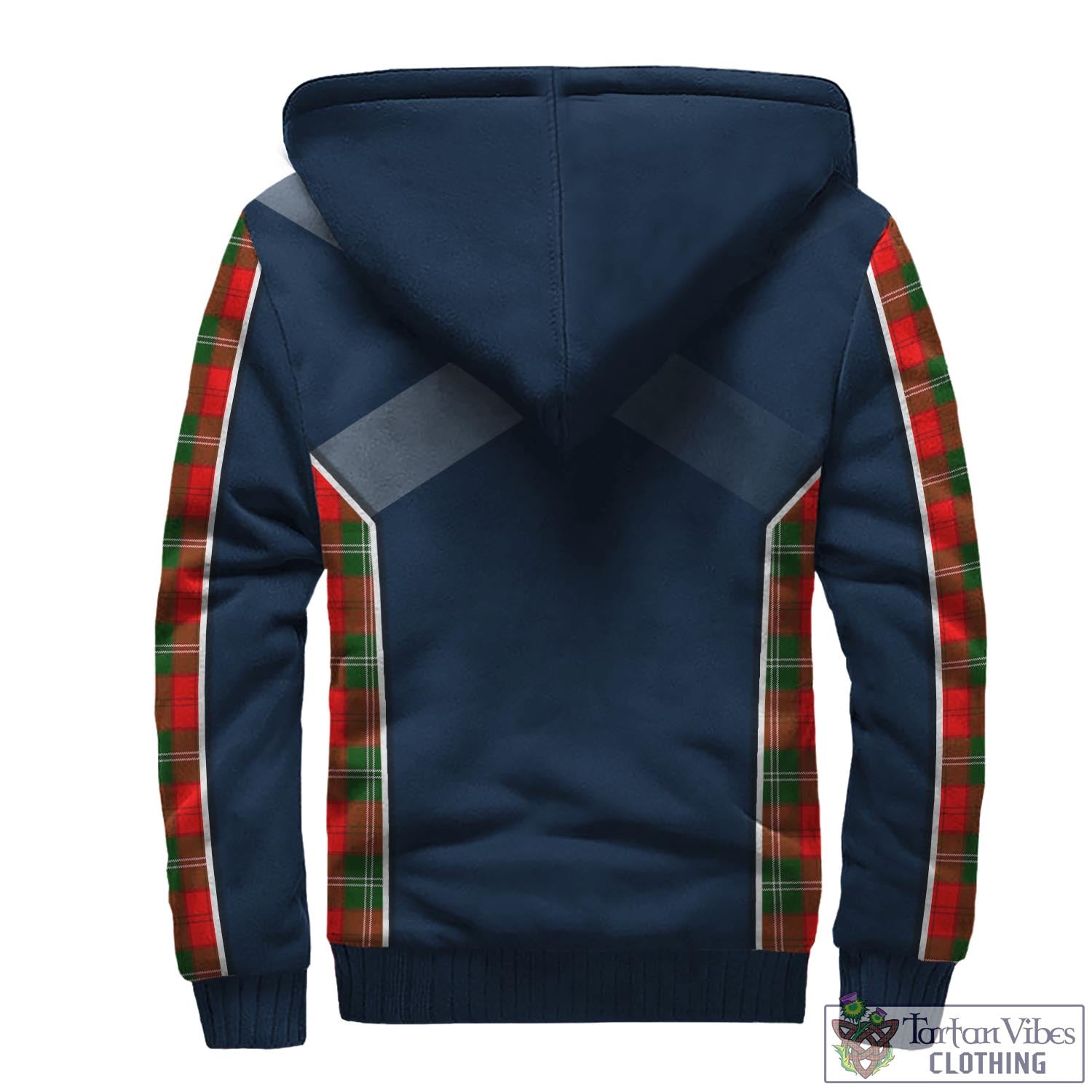 Tartan Vibes Clothing Lennox Modern Tartan Sherpa Hoodie with Family Crest and Lion Rampant Vibes Sport Style