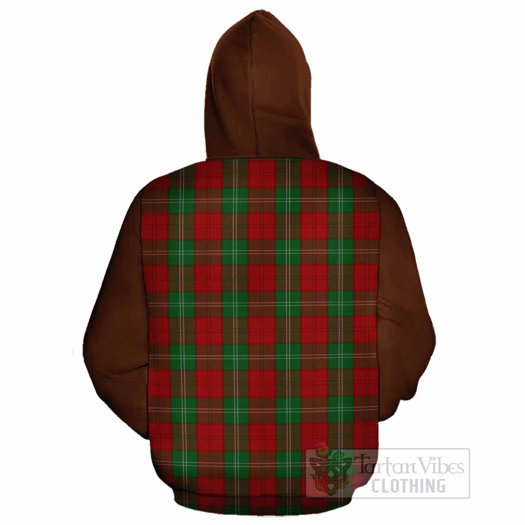 Lennox Tartan Accent Cotton Hoodie with Family Crest