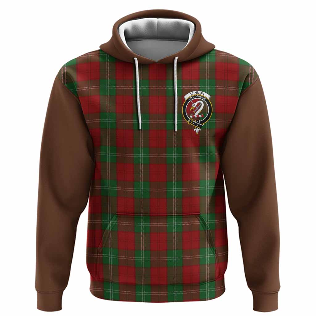 Lennox Tartan Accent Hoodie with Family Crest