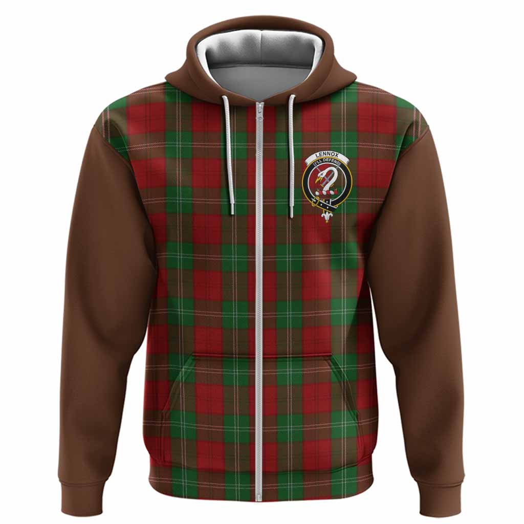 Lennox Tartan Accent Hoodie with Family Crest