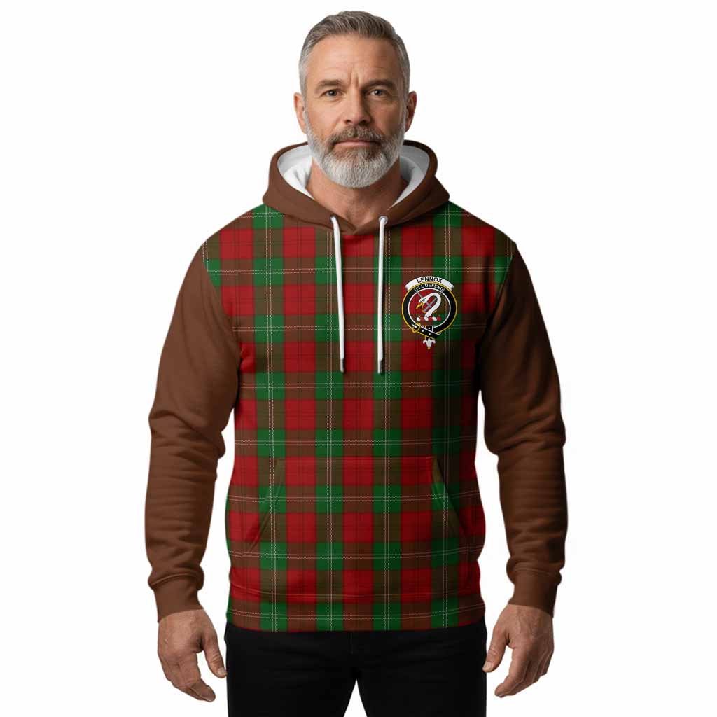 Lennox Tartan Accent Hoodie with Family Crest