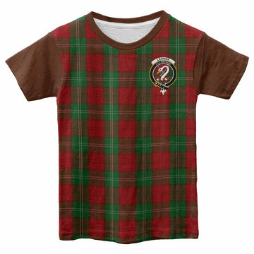 Lennox Tartan Accent Kid T-shirt with Family Crest