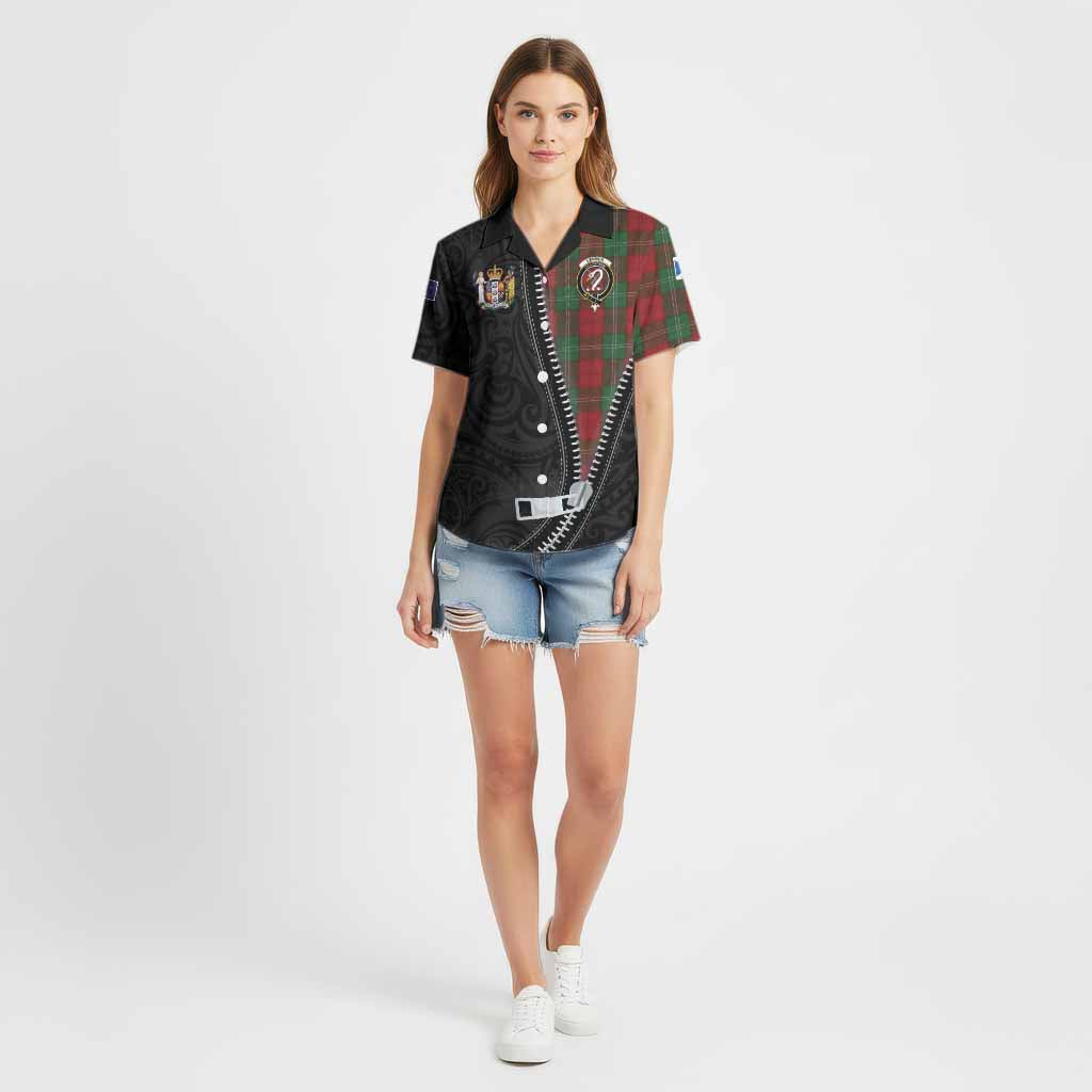 Lennox Tartan Cotton Hawaiian Shirt New Zealand Pattern Unique Zipper Stylized