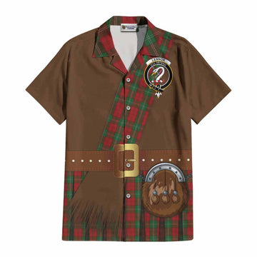 Lennox Tartan Crest Cotton Hawaiian Shirt Kilt Costume Style
