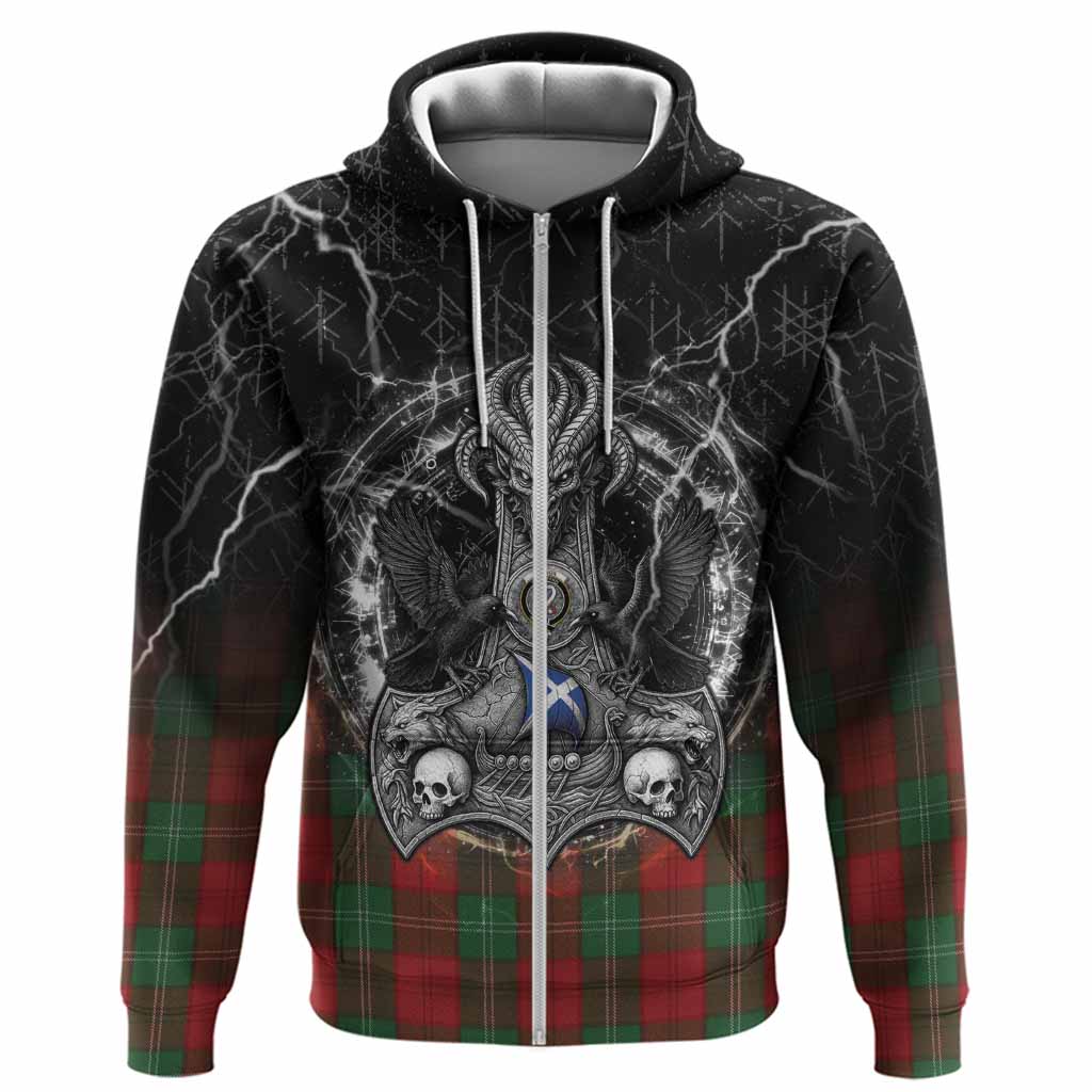 Lennox Tartan Crest Hoodie Celtic Odin's Raven Legacy