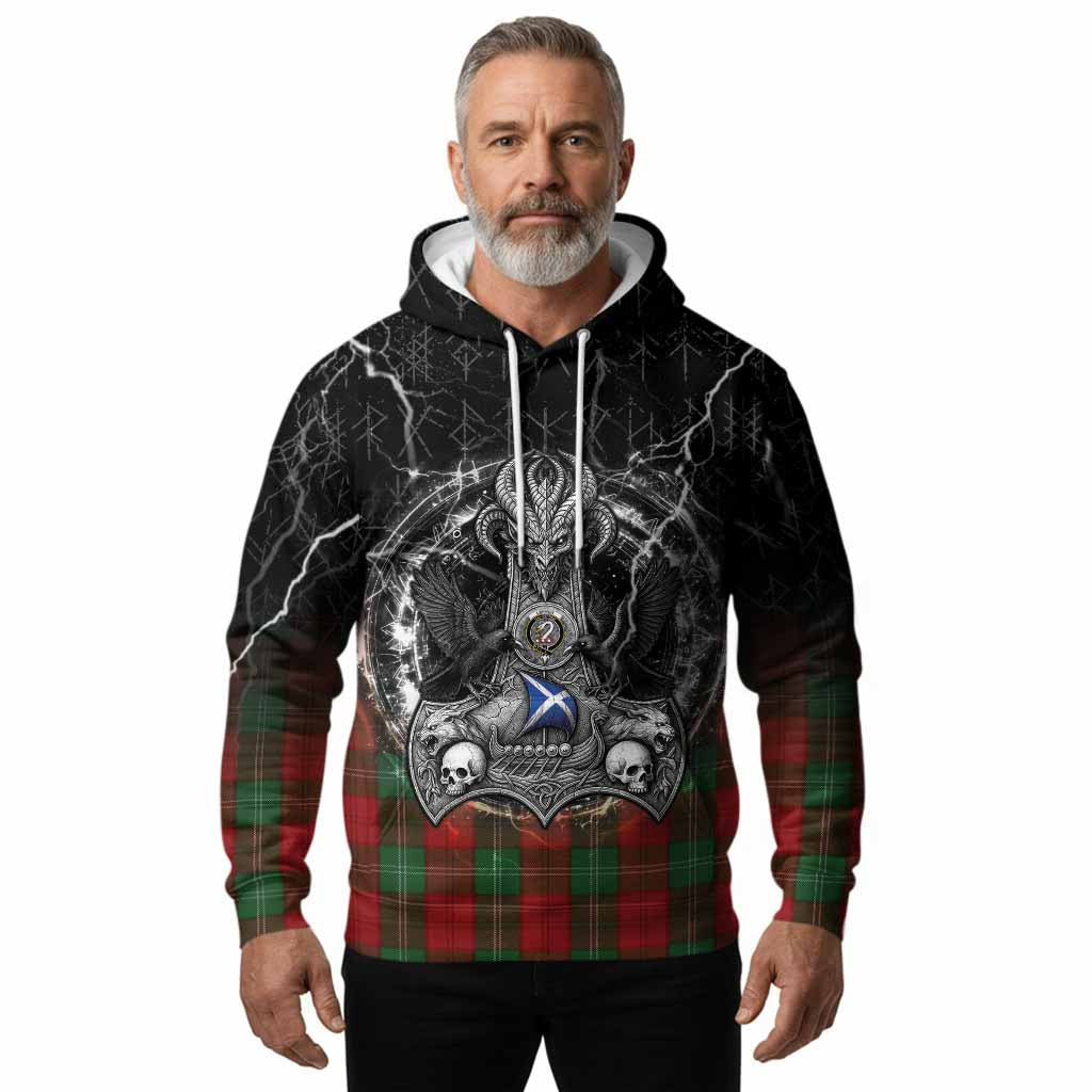 Lennox Tartan Crest Hoodie Celtic Odin's Raven Legacy
