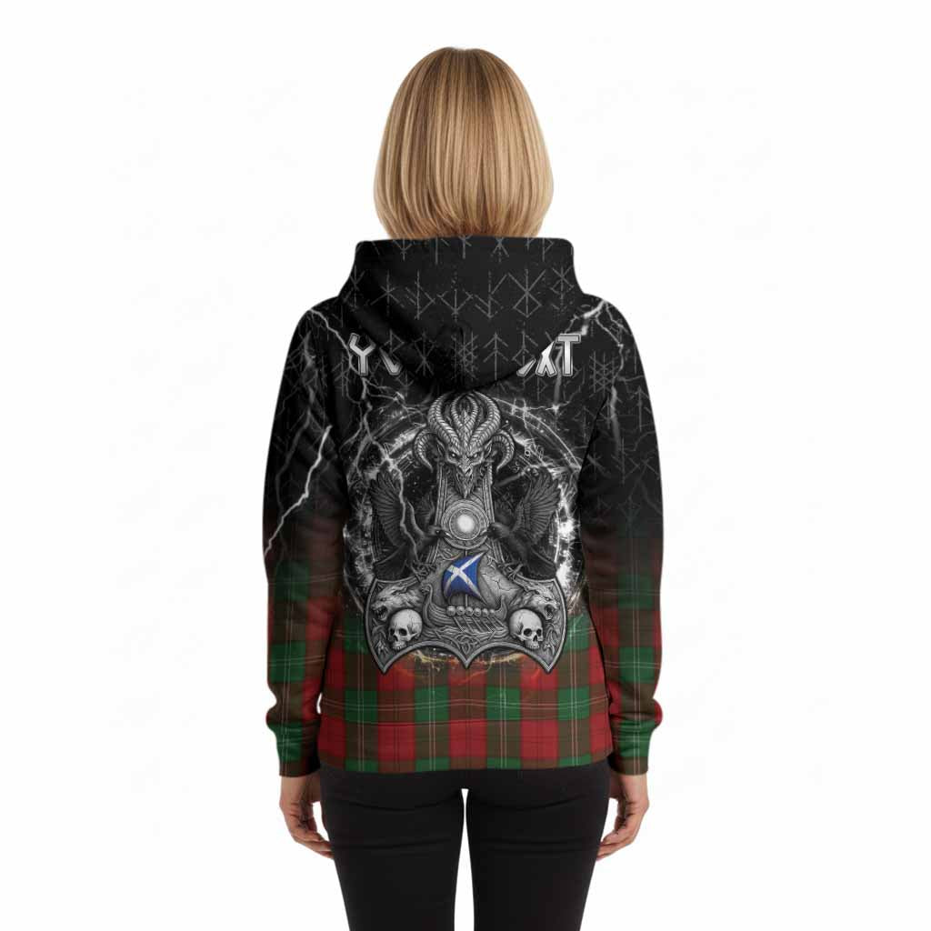 Lennox Tartan Crest Hoodie Celtic Odin's Raven Legacy