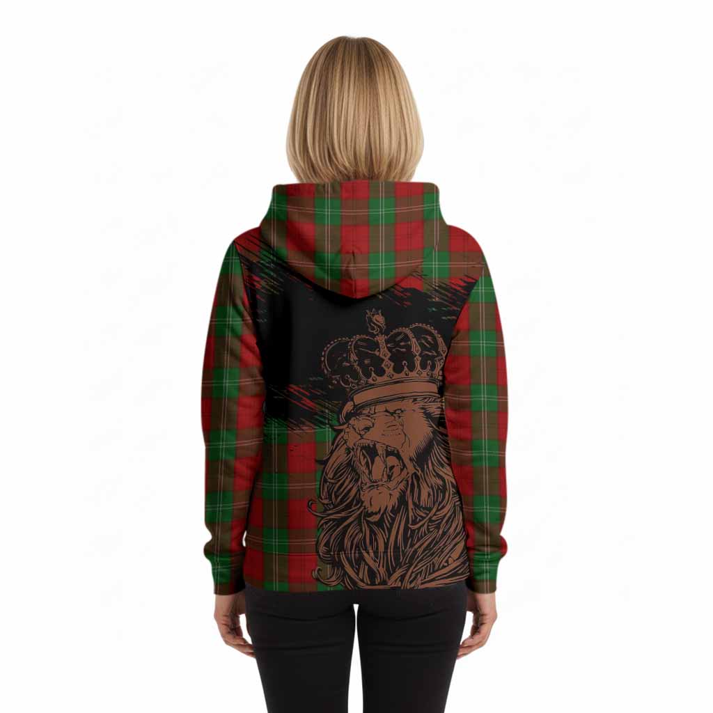 Lennox Tartan Crest Hoodie Crowned Lion Heritage Style