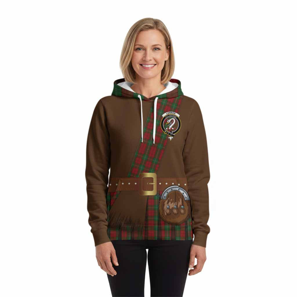 Lennox Tartan Crest Hoodie Kilt Costume Style